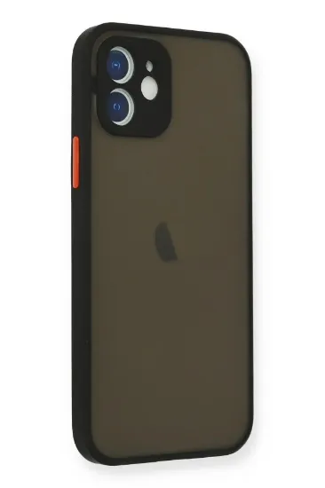 Newface iPhone 12 Mini Kılıf Montreal Silikon Kapak - Siyah resmi