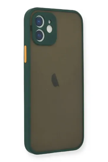 Newface iPhone 12 Mini Kılıf Montreal Silikon Kapak - Yeşil resmi