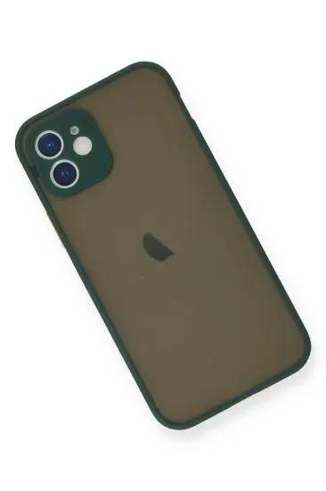 Newface iPhone 12 Mini Kılıf Montreal Silikon Kapak - Yeşil resmi