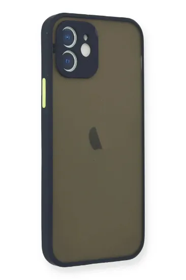 Newface iPhone 12 Mini Kılıf Montreal Silikon Kapak - Lacivert resmi