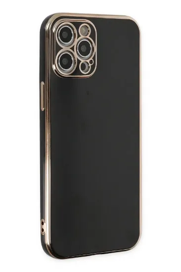 Newface iPhone 12 Pro Max Kılıf Volet Silikon - Siyah resmi