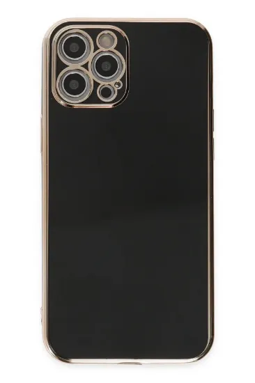 Newface iPhone 12 Pro Max Kılıf Volet Silikon - Siyah resmi