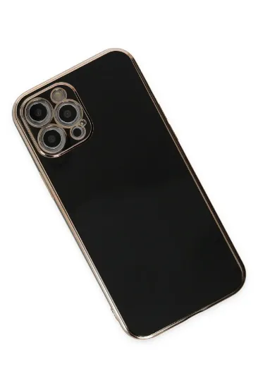 Newface iPhone 12 Pro Max Kılıf Volet Silikon - Siyah resmi