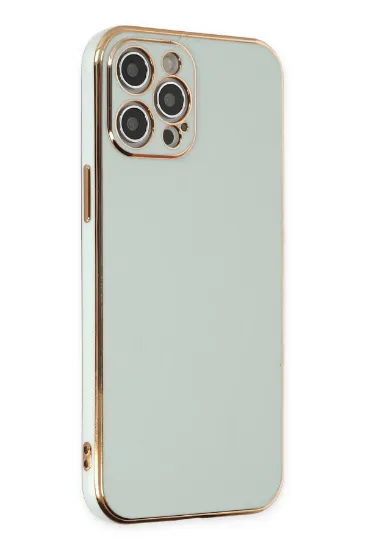 Newface iPhone 12 Pro Max Kılıf Volet Silikon - Açık Yeşil resmi