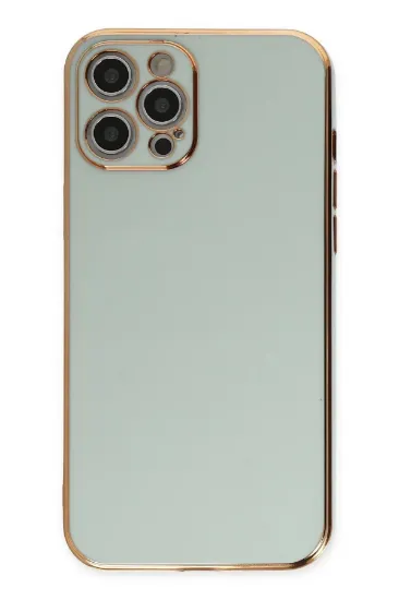 Newface iPhone 12 Pro Max Kılıf Volet Silikon - Açık Yeşil resmi