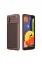 Newface Samsung Galaxy A01 Core Kılıf Auto Focus Karbon Kapak - Kahverengi resmi