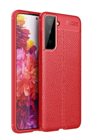 Newface Samsung Galaxy S21 Kılıf Auto Focus Kapak - Kırmızı resmi