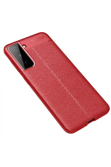 Newface Samsung Galaxy S21 Plus Kılıf Auto Focus Kapak - Kırmızı resmi
