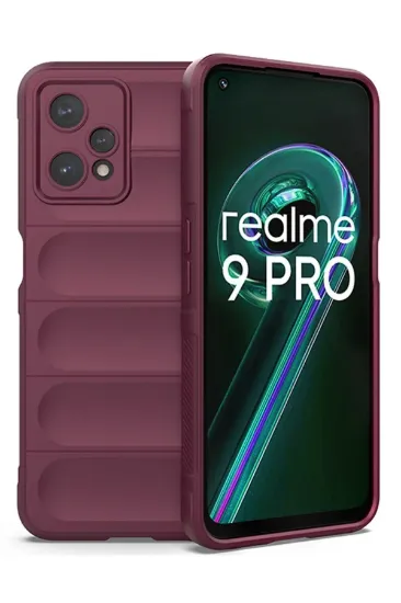 Newface Realme 9 Pro 5G Kılıf Optimum Silikon - Bordo resmi
