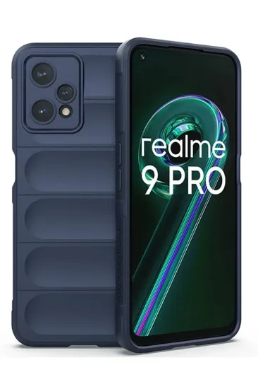 Newface Realme 9 Pro 5G Kılıf Optimum Silikon - Lacivert resmi