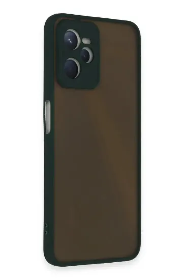 Newface Realme C35 Kılıf Montreal Silikon Kapak - Yeşil resmi