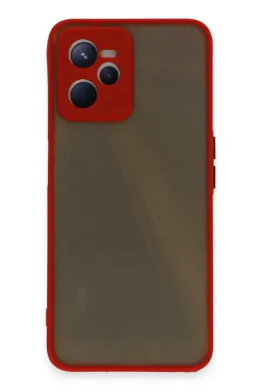 Newface Realme C35 Kılıf Montreal Silikon Kapak - Kırmızı resmi