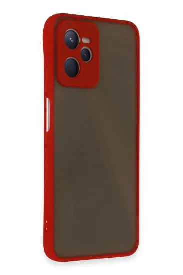 Newface Realme C35 Kılıf Montreal Silikon Kapak - Kırmızı resmi