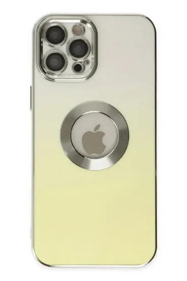 Newface iPhone 12 Pro Max Kılıf Best Silikon - Sarı resmi