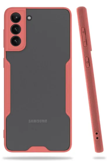 Newface Samsung Galaxy S21 Plus Kılıf Platin Silikon - Pembe resmi