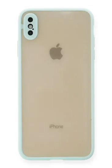 Newface iPhone XS Max Kılıf Montreal Silikon Kapak - Turkuaz resmi