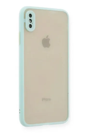 Newface iPhone XS Max Kılıf Montreal Silikon Kapak - Turkuaz resmi