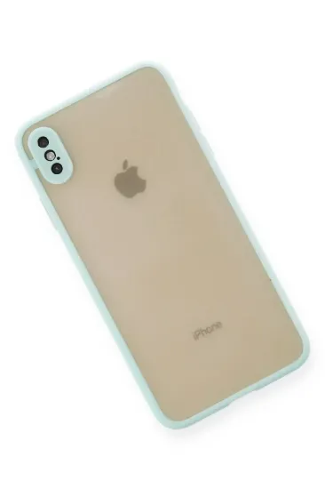 Newface iPhone XS Max Kılıf Montreal Silikon Kapak - Turkuaz resmi
