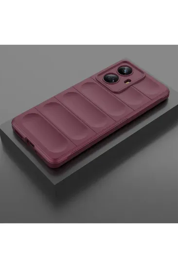 Newface Realme 10 Pro 5G Kılıf Optimum Silikon - Bordo resmi