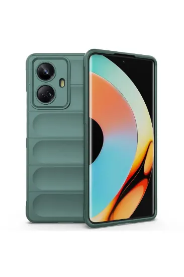 Newface Realme 10 Pro 5G Kılıf Optimum Silikon - Koyu Yeşil resmi