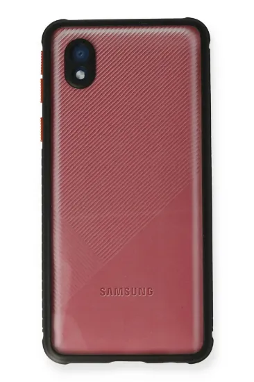 Newface Samsung Galaxy A01 Core Kılıf Miami Şeffaf Silikon - Siyah resmi