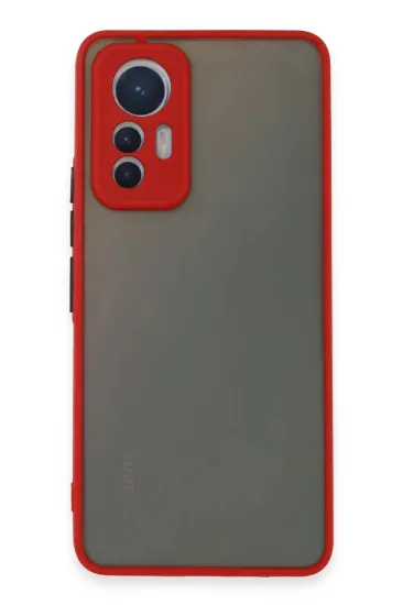 Newface Xiaomi Mi 12 Lite Kılıf Montreal Silikon Kapak - Kırmızı resmi