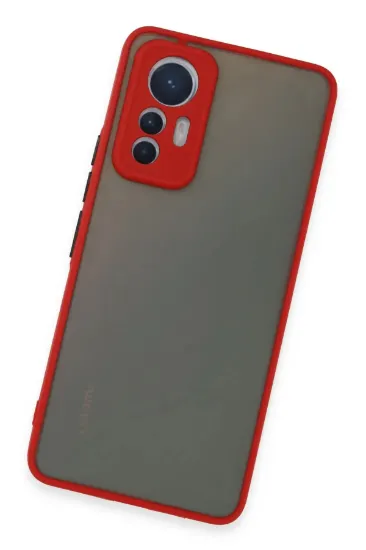 Newface Xiaomi Mi 12 Lite Kılıf Montreal Silikon Kapak - Kırmızı resmi
