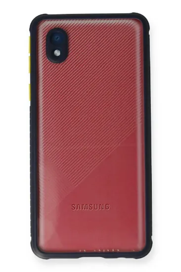 Newface Samsung Galaxy A01 Core Kılıf Miami Şeffaf Silikon - Lacivert resmi