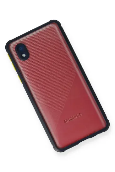 Newface Samsung Galaxy A01 Core Kılıf Miami Şeffaf Silikon - Lacivert resmi