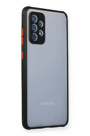 Newface Samsung Galaxy A72 Kılıf Miami Şeffaf Silikon - Siyah resmi