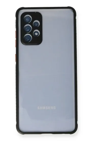 Newface Samsung Galaxy A72 Kılıf Miami Şeffaf Silikon - Siyah resmi