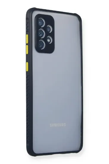 Newface Samsung Galaxy A72 Kılıf Miami Şeffaf Silikon - Lacivert resmi