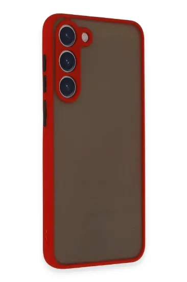 Newface Samsung Galaxy S23 Plus Kılıf Montreal Silikon Kapak - Kırmızı resmi