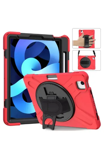 Newface iPad Pro 11 (2020) Kılıf Amazing Tablet Kapak - Kırmızı resmi