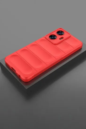 Newface Realme C55 Kılıf Optimum Silikon - Kırmızı resmi