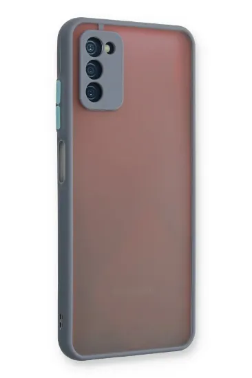 Newface Samsung Galaxy A03S Kılıf Montreal Silikon Kapak - Gri resmi