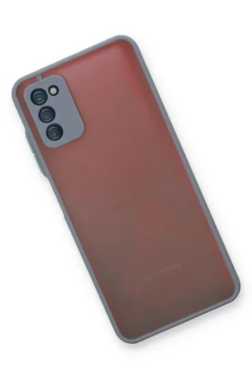 Newface Samsung Galaxy A03S Kılıf Montreal Silikon Kapak - Gri resmi