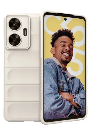 Newface Realme C55 Kılıf Optimum Silikon - Krem resmi