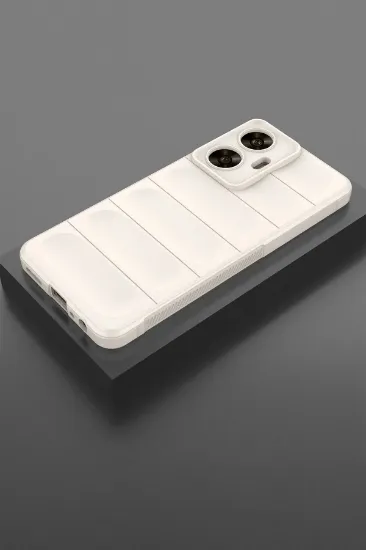 Newface Realme C55 Kılıf Optimum Silikon - Krem resmi