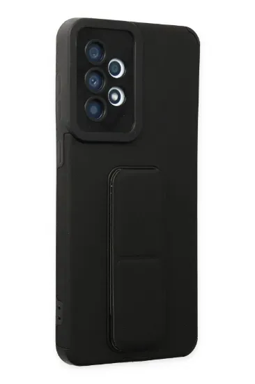 Newface Samsung Galaxy A33 5G Kılıf Mega Standlı Silikon - Siyah resmi