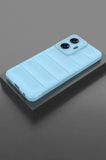 Newface Realme C55 Kılıf Optimum Silikon - Sky Blue resmi