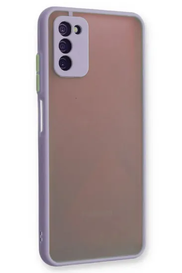 Newface Samsung Galaxy A03S Kılıf Montreal Silikon Kapak - Mor resmi