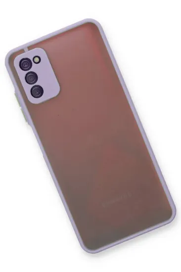 Newface Samsung Galaxy A03S Kılıf Montreal Silikon Kapak - Mor resmi