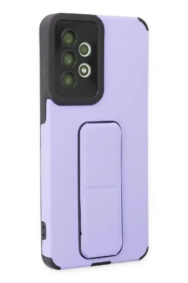 Newface Samsung Galaxy A33 5G Kılıf Mega Standlı Silikon - Lila resmi