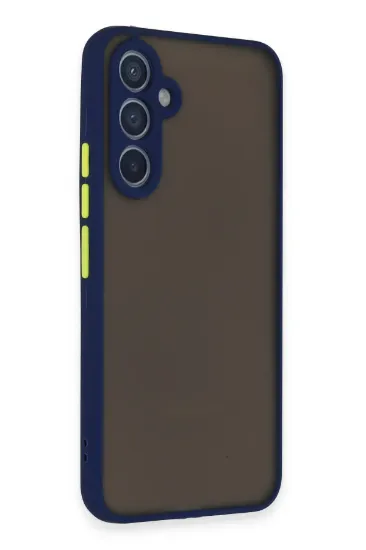 Newface Samsung Galaxy A54 5G Kılıf Montreal Silikon Kapak - Lacivert resmi