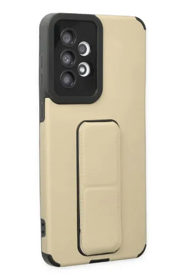 Newface Samsung Galaxy A33 5G Kılıf Mega Standlı Silikon - Gold resmi