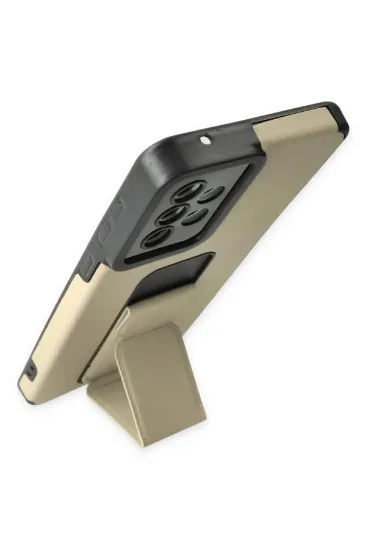 Newface Samsung Galaxy A33 5G Kılıf Mega Standlı Silikon - Gold resmi