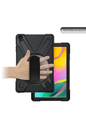 Newface Samsung Galaxy T510 Tab A 10.1 Kılıf Amazing Tablet Kapak - Siyah resmi