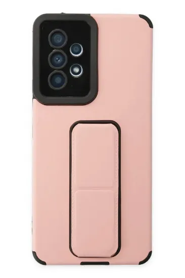 Newface Samsung Galaxy A53 5G Kılıf Mega Standlı Silikon - Pudra resmi