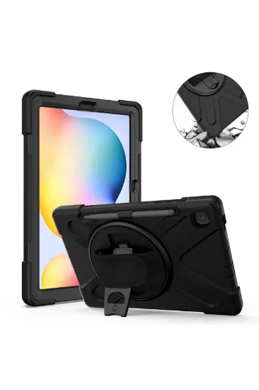 Newface Samsung Galaxy P610 Tab S6 Lite 10.4 Kılıf Amazing Tablet Kapak - Siyah resmi